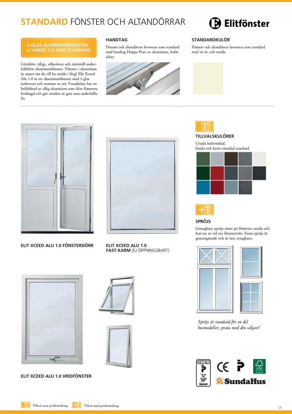 Fasadsidan har en beklädnad av tålig aluminium som ökar fönstrets livslängd och gör utsidan så gott som underhållsfri.