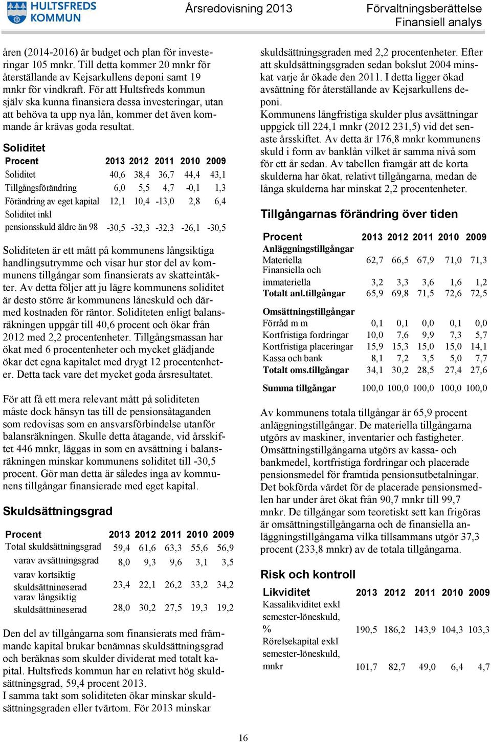 För att Hultsfreds kommun själv ska kunna finansiera dessa investeringar, utan att behöva ta upp nya lån, kommer det även kommande år krävas goda resultat.