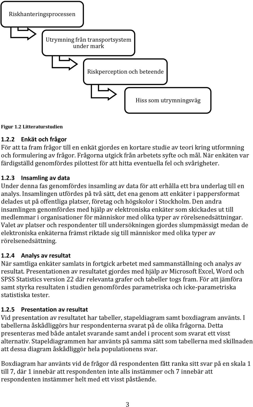 Frågorna utgick från arbetets syfte och mål. När enkäten var färdigställd genomfördes pilottest för att hitta eventuella fel och svårigheter. 1.2.