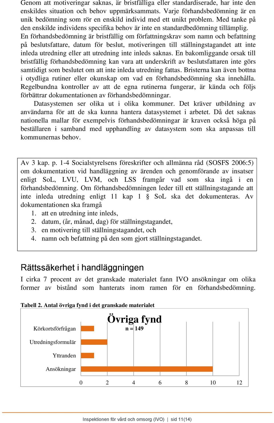 En förhandsbedömning är bristfällig om författningskrav som namn och befattning på beslutsfattare, datum för beslut, motiveringen till ställningstagandet att inte inleda utredning eller att utredning