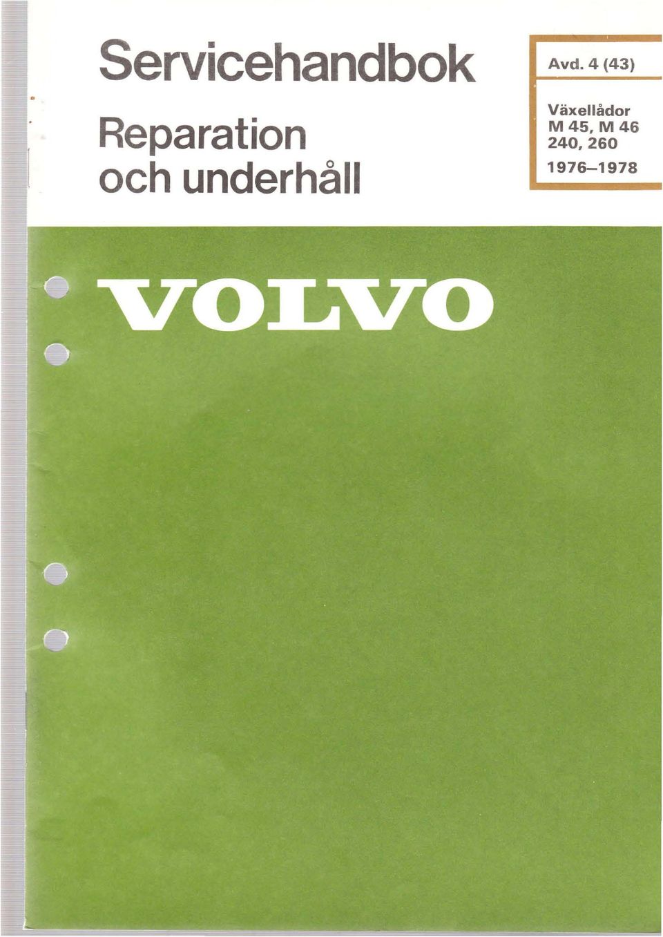 underhåll Avd.