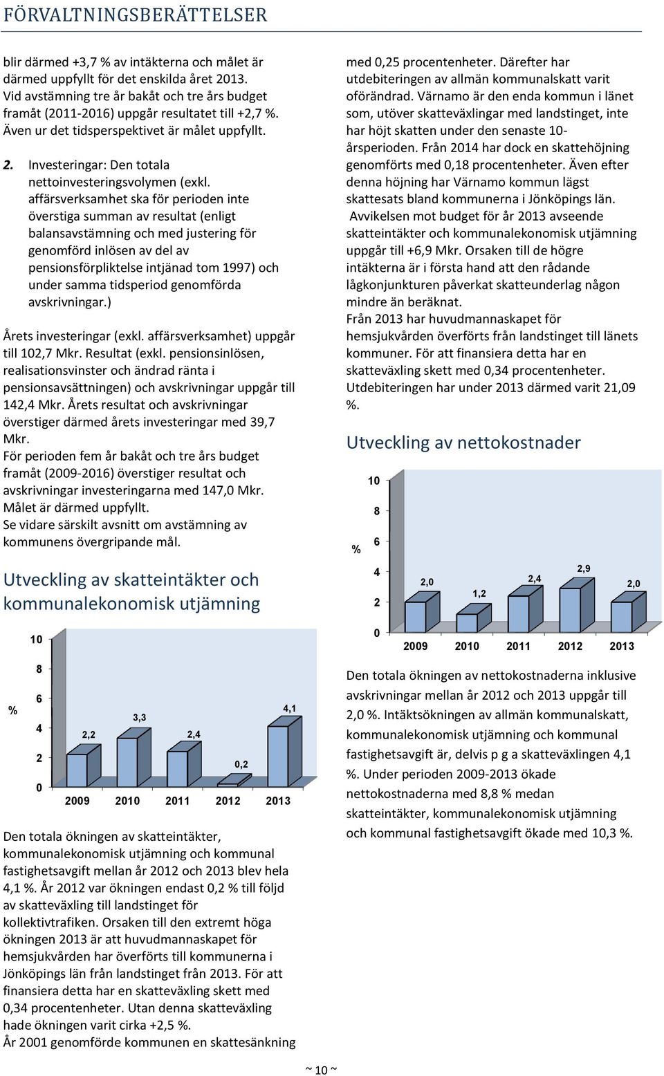 Investeringar: Den totala nettoinvesteringsvolymen (exkl.