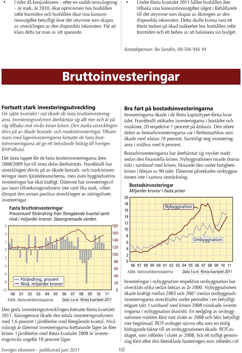 Under första kvartalet 11 håller hushållen åter tillbaka sina konsumtionsutgifter något i förhållande till det utrymme som skapas av ökningen av den disponibla inkomsten.