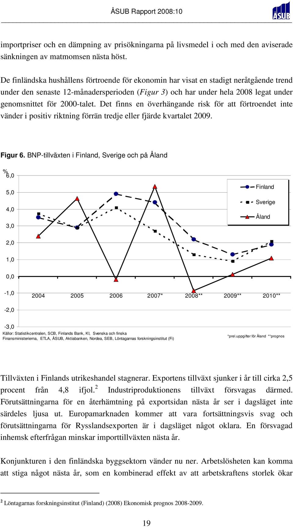 Det finns en överhängande risk för att förtroendet inte vänder i positiv riktning förrän tredje eller fjärde kvartalet 2009. Figur 6.