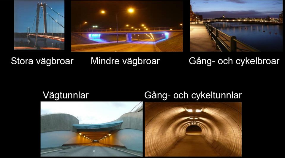 cykelbroar Vägtunnlar