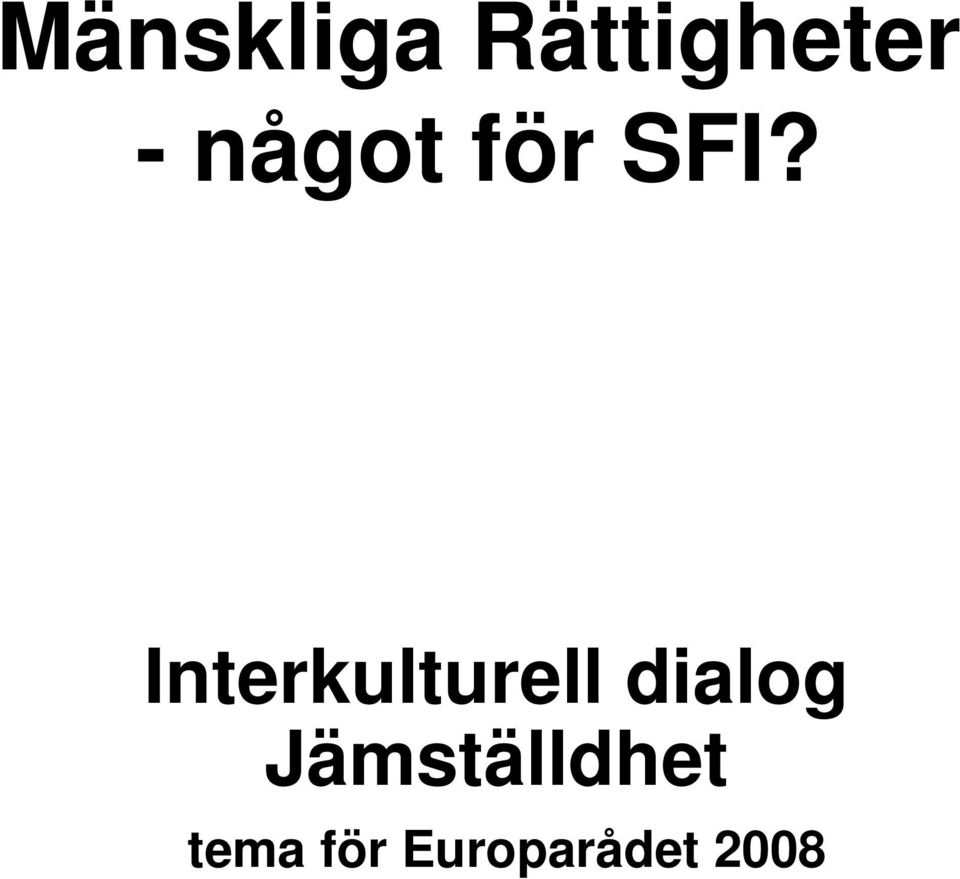 Interkulturell dialog