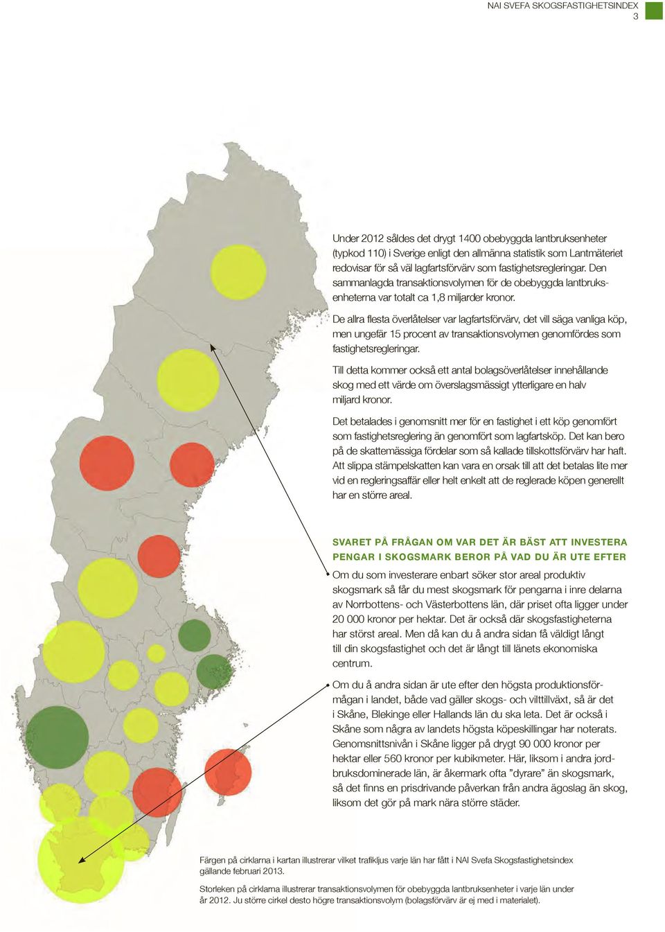 De allra flesta överlåtelser var lagfartsförvärv, det vill säga vanliga köp, men ungefär 15 procent av transaktionsvolymen genomfördes som fastighetsregleringar.