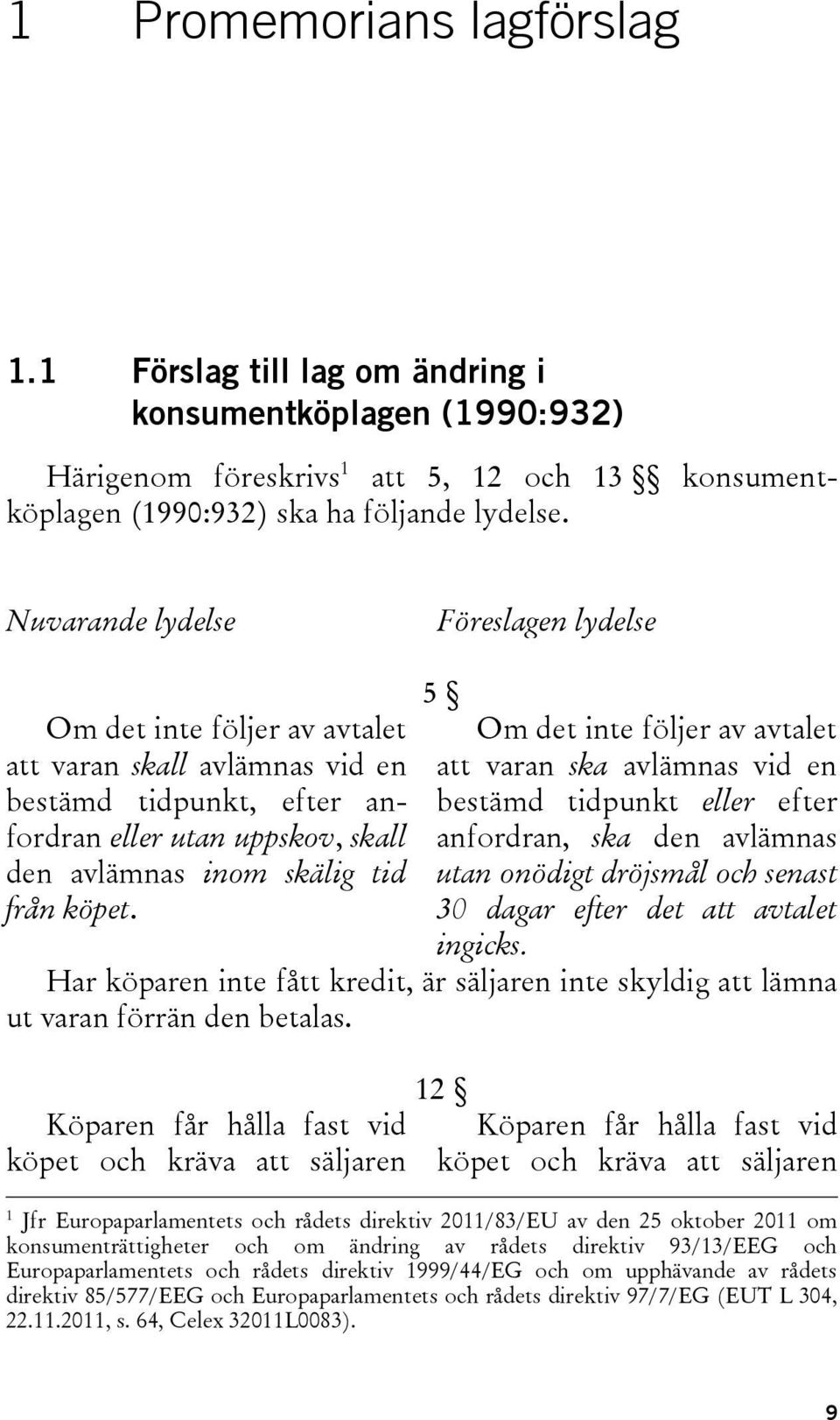 5 Om det inte följer av avtalet att varan ska avlämnas vid en bestämd tidpunkt eller efter anfordran, ska den avlämnas utan onödigt dröjsmål och senast 30 dagar efter det att avtalet ingicks.