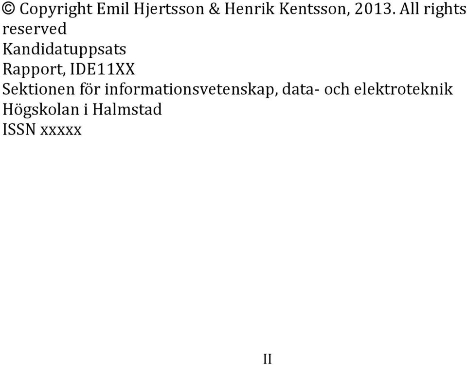 IDE11XX Sektionen för informationsvetenskap,