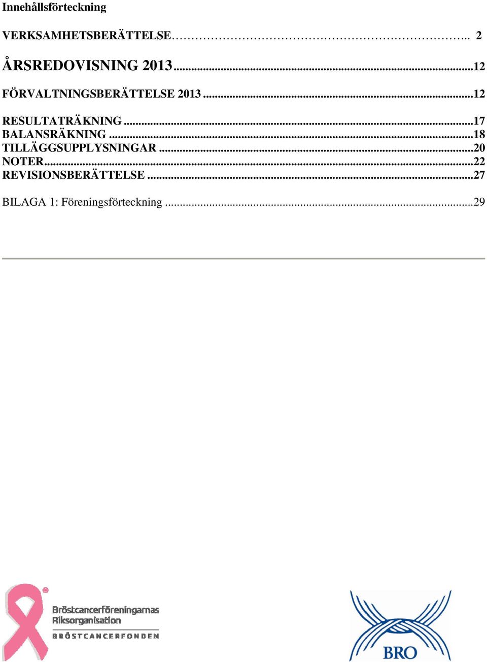 .. 12 RESULTATRÄKNING... 17 BALANSRÄKNING.