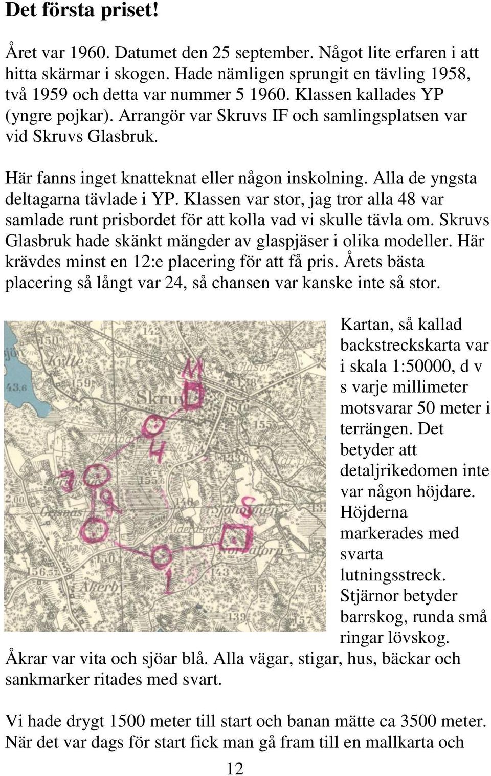 Klassen var stor, jag tror alla 48 var samlade runt prisbordet för att kolla vad vi skulle tävla om. Skruvs Glasbruk hade skänkt mängder av glaspjäser i olika modeller.