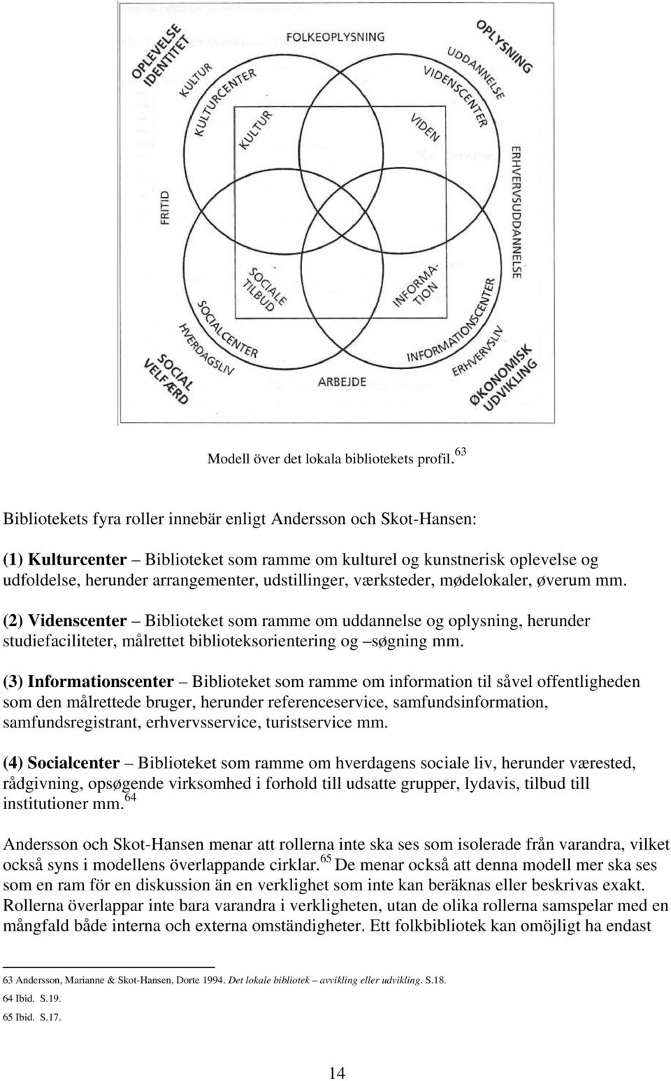 værksteder, mødelokaler, øverum mm. (2) Videnscenter Biblioteket som ramme om uddannelse og oplysning, herunder studiefaciliteter, målrettet biblioteksorientering og søgning mm.