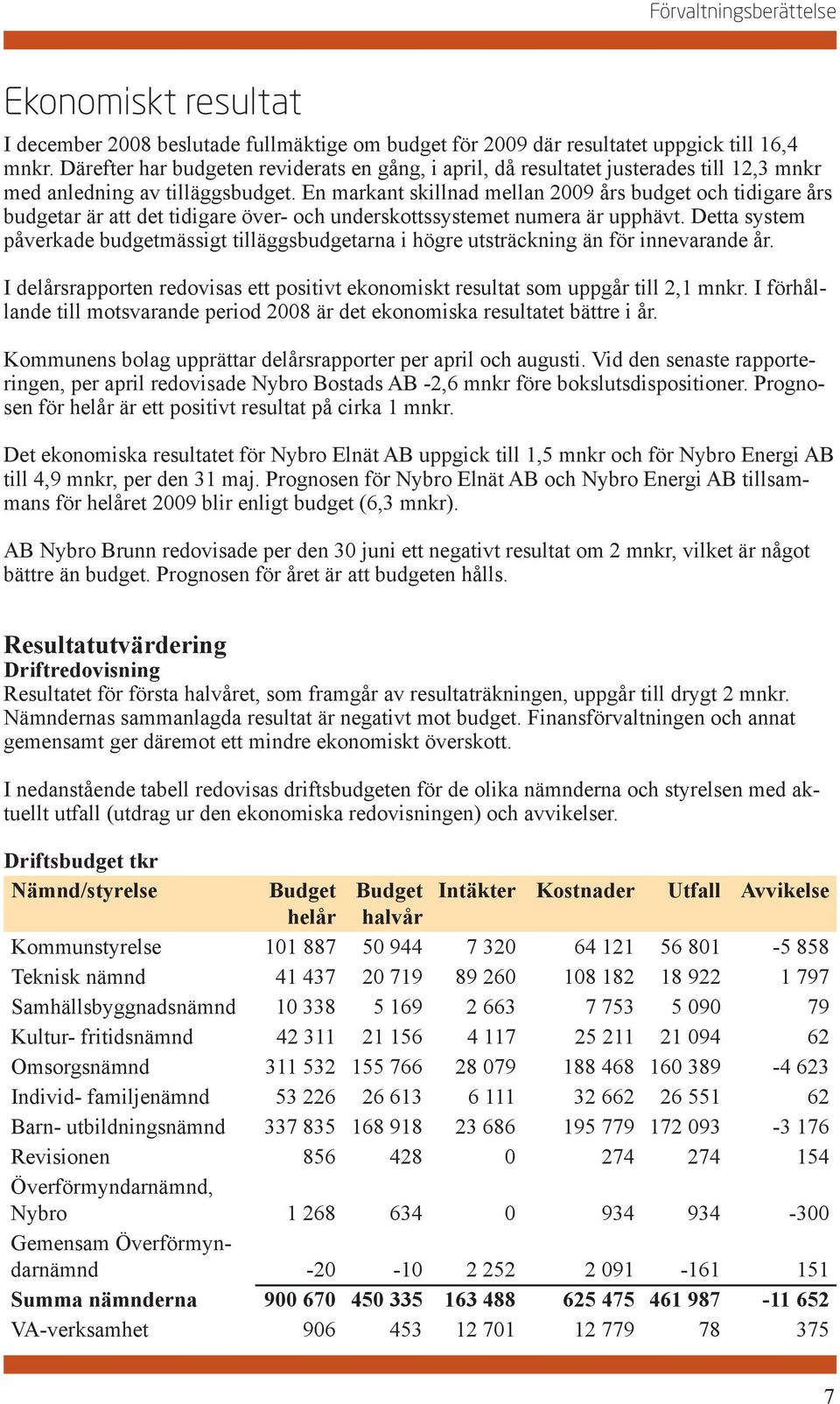 En markant skillnad mellan 2009 års budget och tidigare års budgetar är att det tidigare över- och underskottssystemet numera är upphävt.