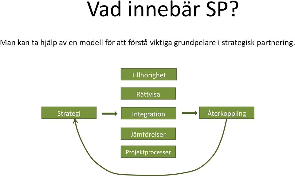 viktiga grundpelare i strategisk partnering.