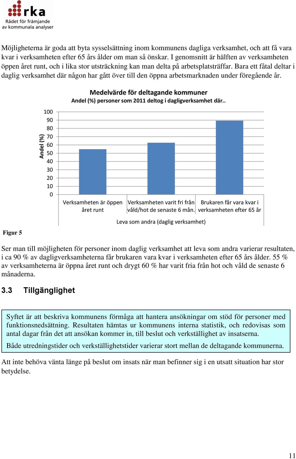 Bara ett fåtal deltar i daglig verksamhet där någon har gått över till den öppna arbetsmarknaden under föregående år.