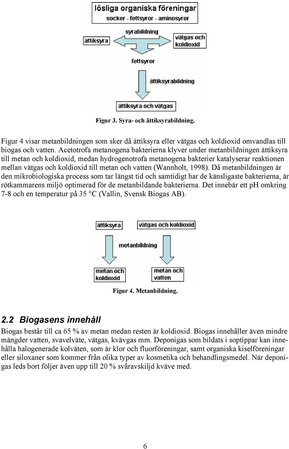 metan och vatten (Wannholt, 1998).