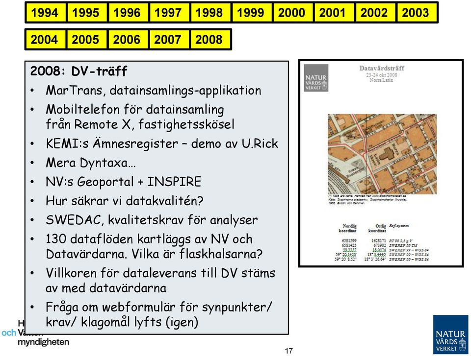 Rick Mera Dyntaxa NV:s Geoportal + INSPIRE Hur säkrar vi datakvalitén?