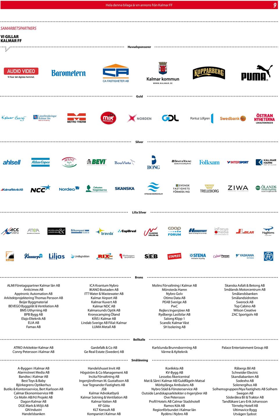 Hamn Nybro Golv Otimo Data AB PEAB Sverige AB PwC Rejlers Ingenjörer AB Rydbergs astbilar AB Salong Klipp 1 Scandic Kalmar Väst SH Isolering AB Skanska Asfalt & Betong AB Smålands Motorcentrum AB