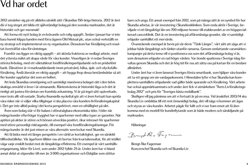 Sedan i januari har vi inte bara hunnit klippa banden med förra ägaren Old Mutual plc, utan också verkställt en ny strategi och implementerat en ny organisation.