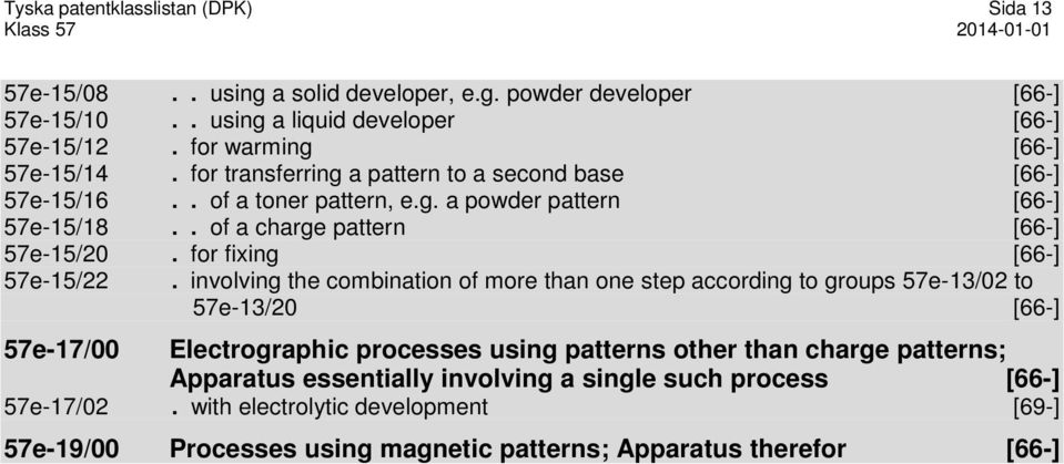 . of a charge pattern [66-] 57e-15/20. for fixing [66-] 57e-15/22.