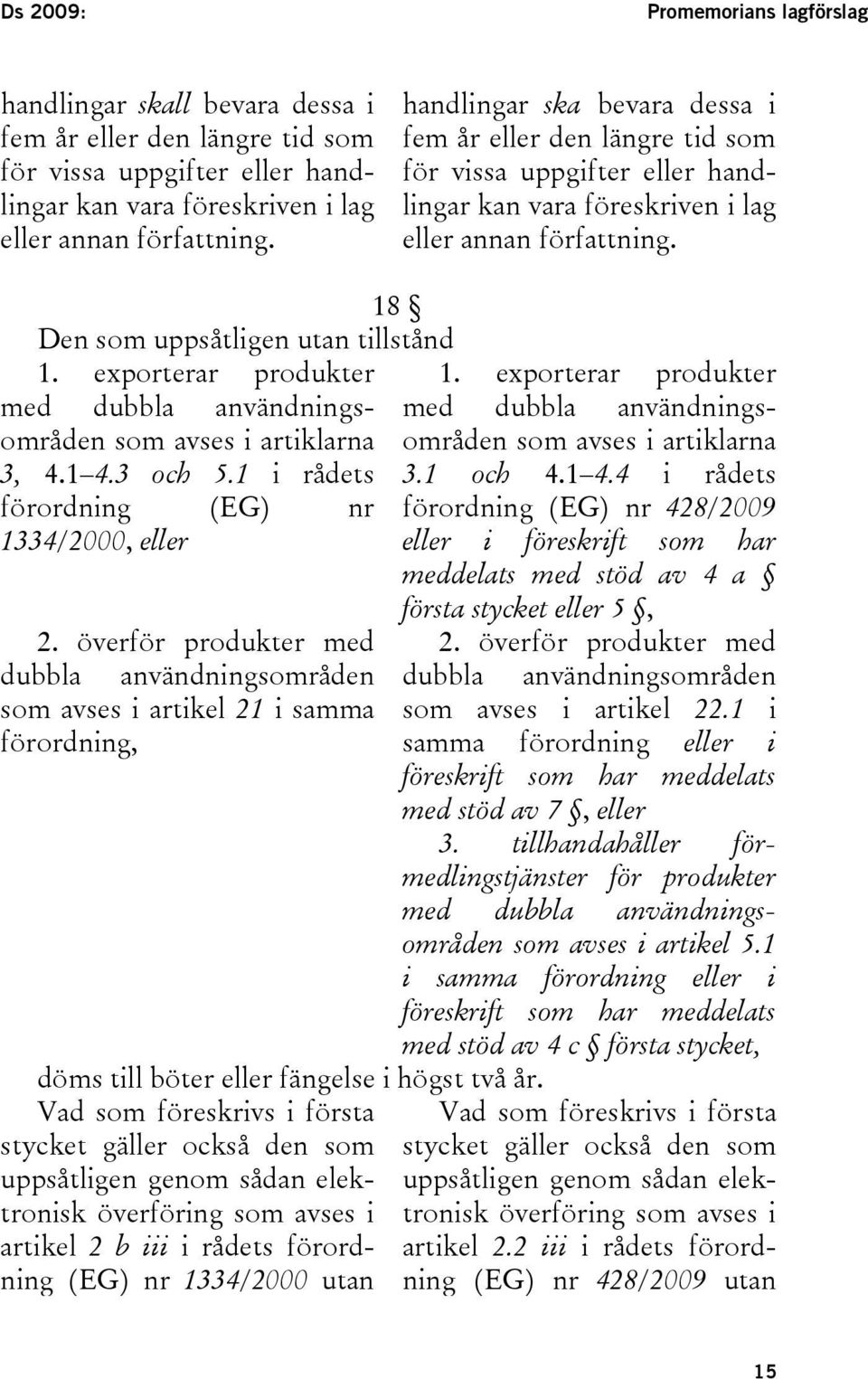 exporterar produkter 1. exporterar produkter med dubbla användningsområden som avses i artiklarna områden som avses i artiklarna med dubbla användnings- 3, 4.1 4.