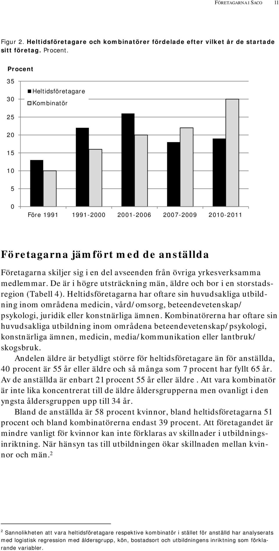 övriga yrkesverksamma medlemmar. De är i högre utsträckning män, äldre och bor i en storstadsregion (Tabell 4).