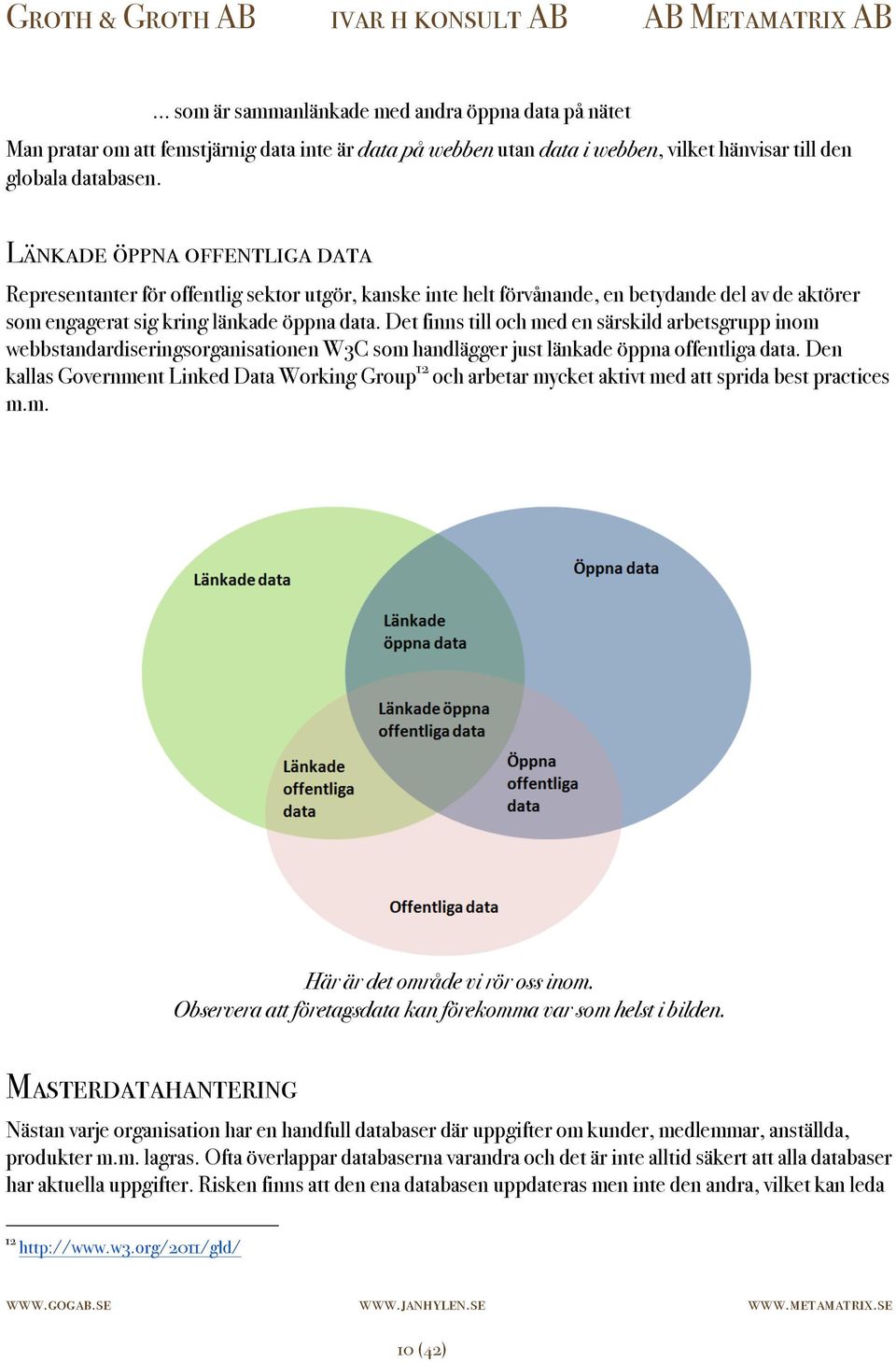 Det finns till och med en särskild arbetsgrupp inom webbstandardiseringsorganisationen W3C som handlägger just länkade öppna offentliga data.