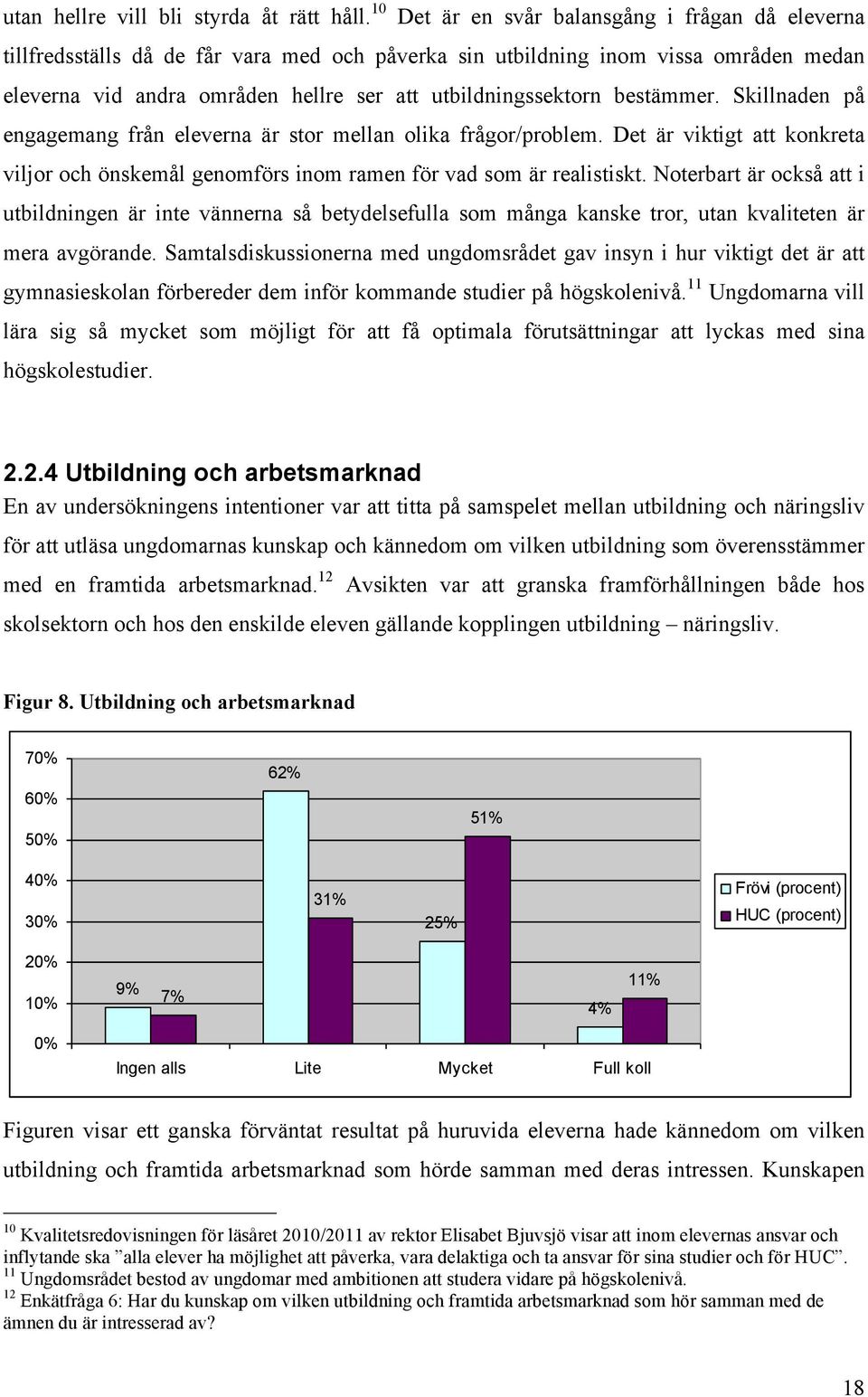 bestämmer. Skillnaden på engagemang från eleverna är stor mellan olika frågor/problem. Det är viktigt att konkreta viljor och önskemål genomförs inom ramen för vad som är realistiskt.