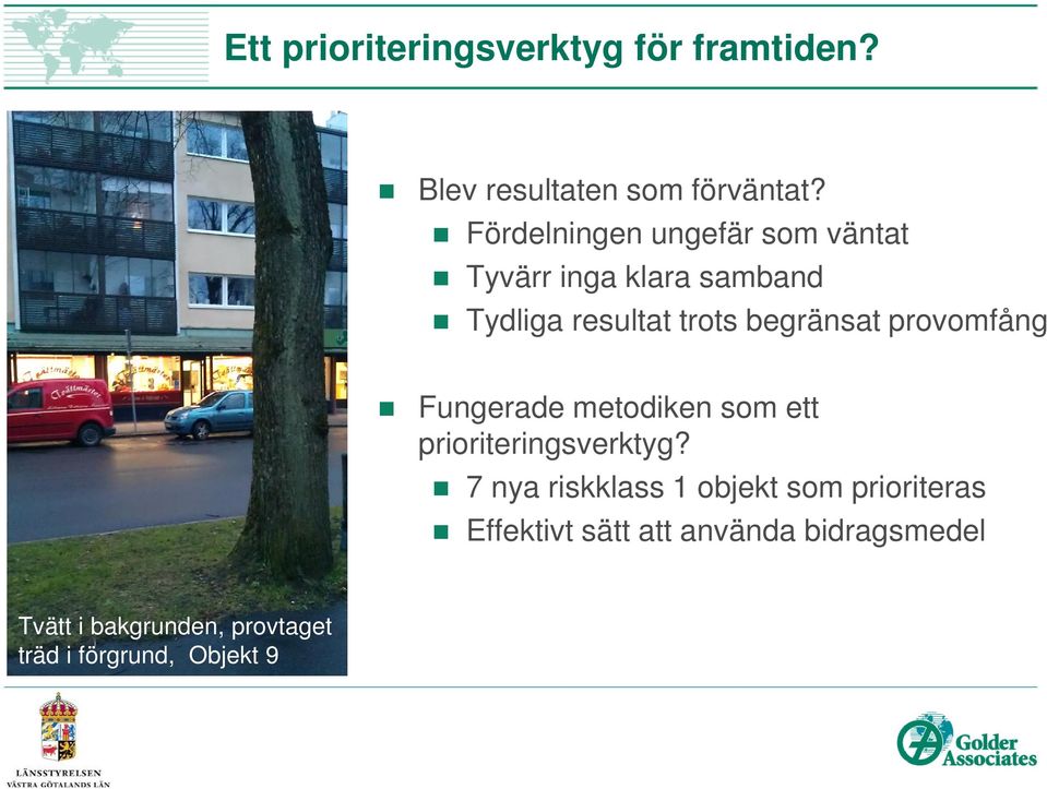 begränsat provomfång Fungerade metodiken som ett prioriteringsverktyg?