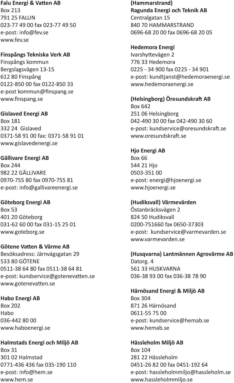 se www.finspang.se Gislaved Energi AB Box 181 332 24 Gislaved 0371-58 91 00 fax: 0371-58 91 01 www.gislavedenergi.