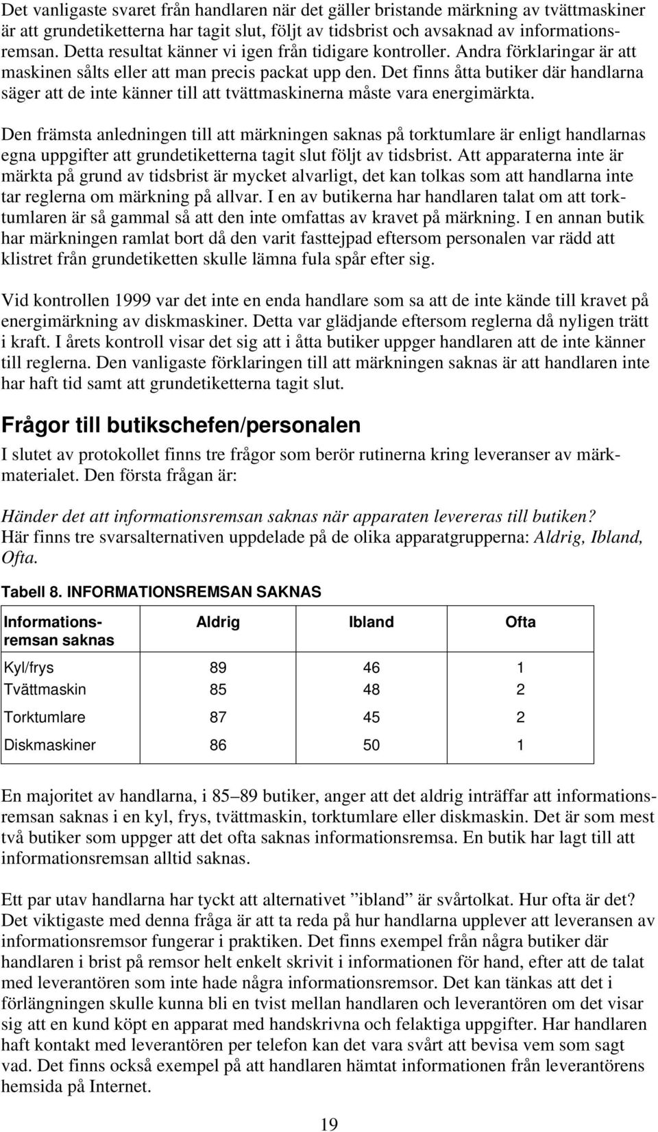 Det finns åtta butiker där handlarna säger att de inte känner till att tvättmaskinerna måste vara energimärkta.