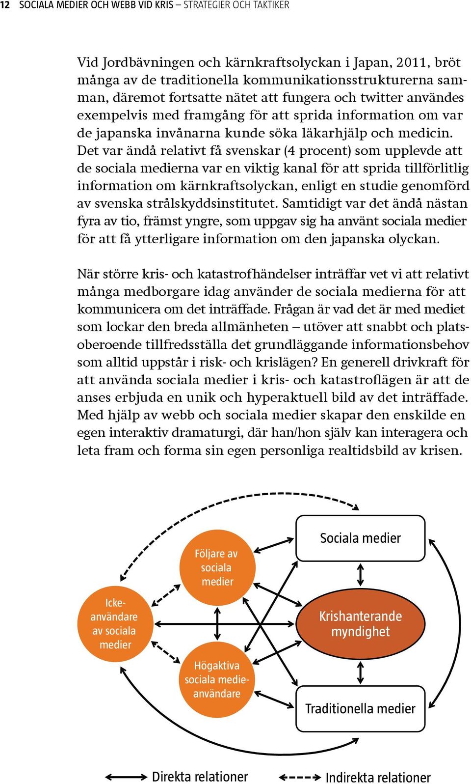 Det var ändå relativt få svenskar (4 procent) som upplevde att de sociala medierna var en viktig kanal för att sprida tillförlitlig information om kärnkraftsolyckan, enligt en studie genomförd av