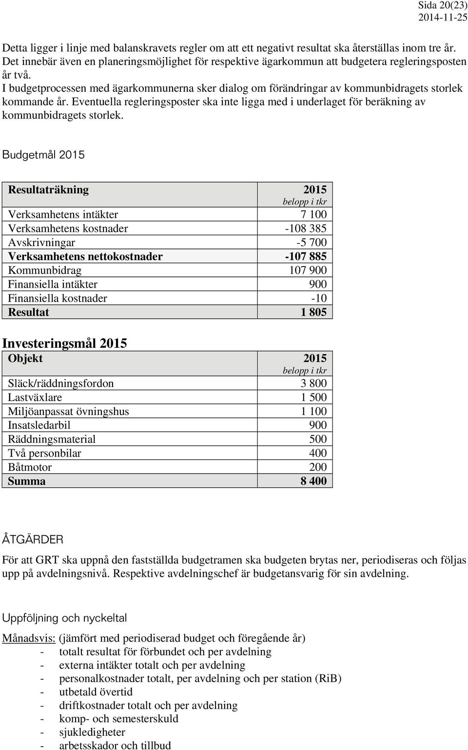 I budgetprocessen med ägarkommunerna sker dialog om förändringar av kommunbidragets storlek kommande år.