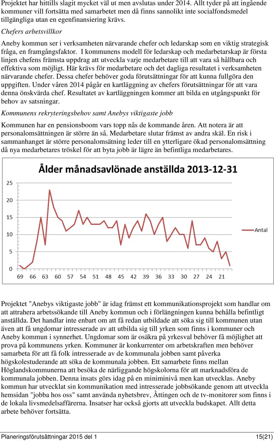 Chefers arbetsvillkor Aneby kommun ser i verksamheten närvarande chefer och ledarskap som en viktig strategisk fråga, en framgångsfaktor.