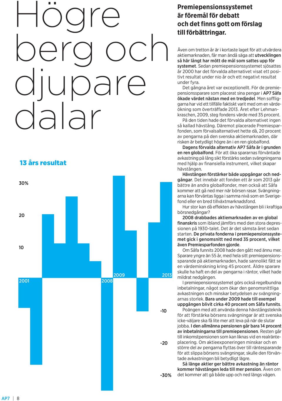 Sedan premiepensionssystemet sjösattes år 2000 har det förvalda alternativet visat ett positivt resultat under nio år och ett negativt resultat under fyra. Det gångna året var exceptionellt.