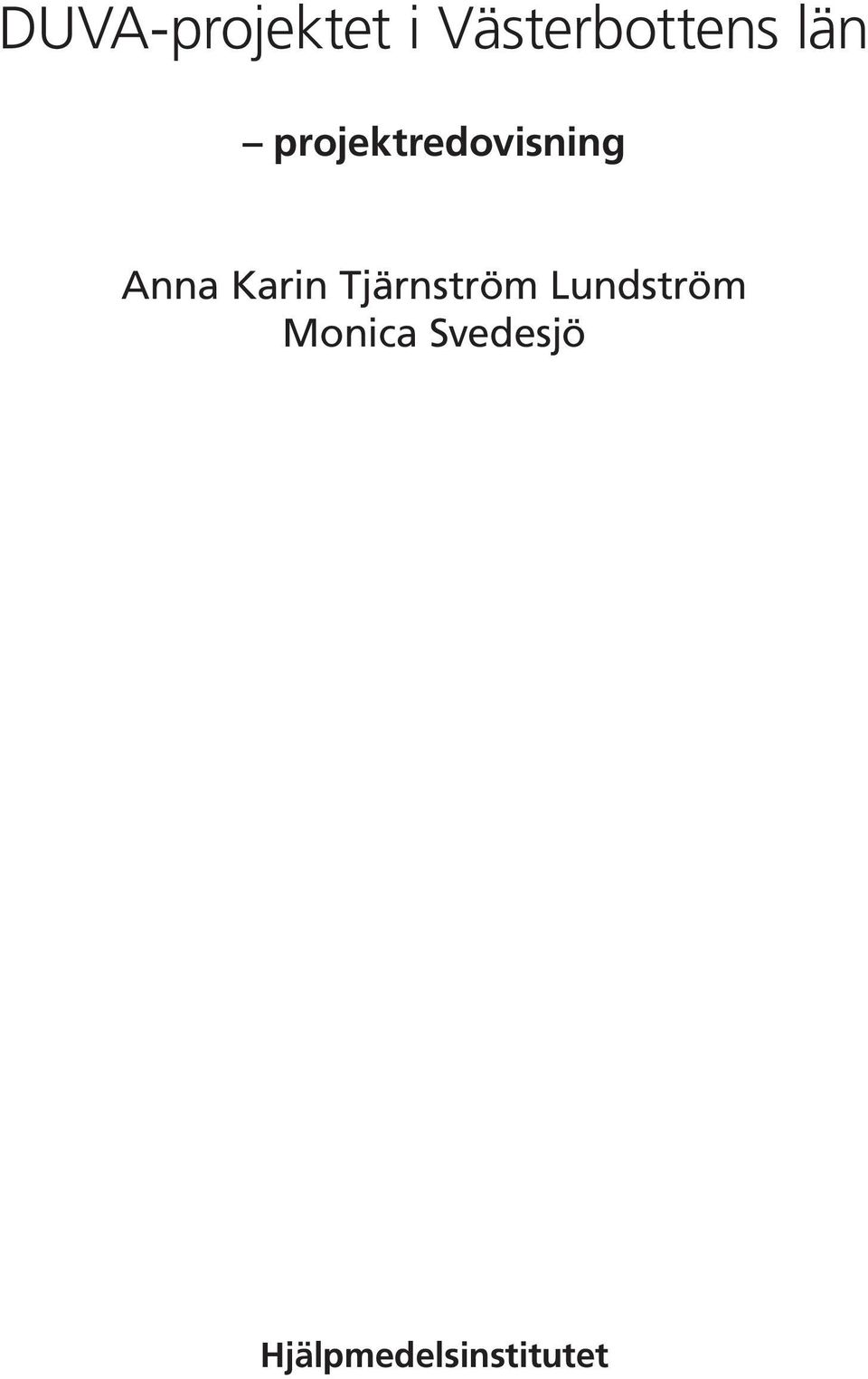 Karin Tjärnström Lundström