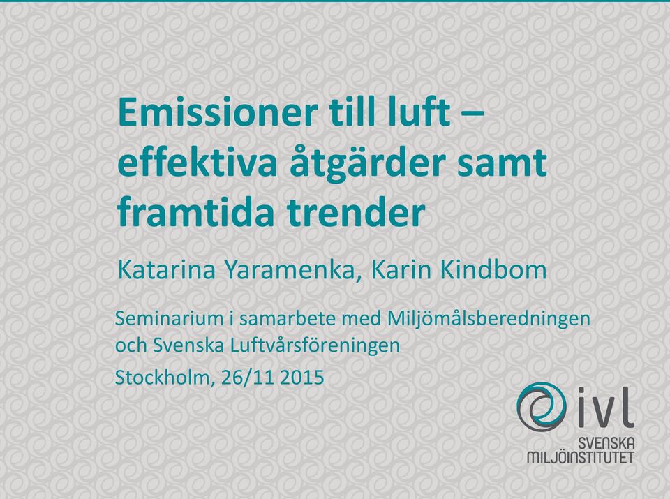 Kindbom Seminarium i samarbete med