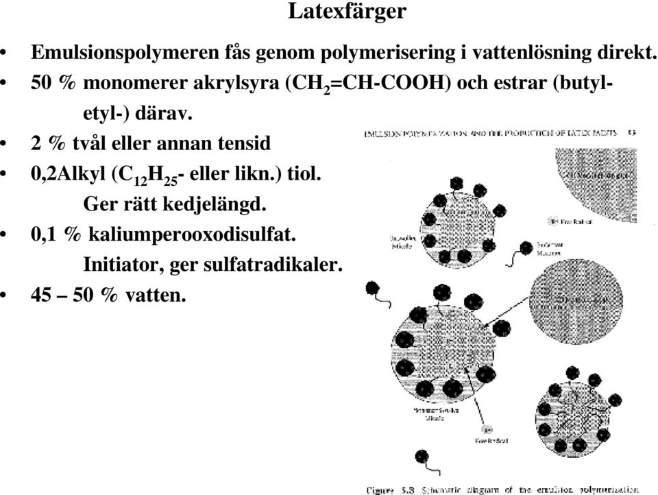 2 % tvål eller annan tensid 0,2Alkyl (C 12 H 25 - eller likn.) tiol.