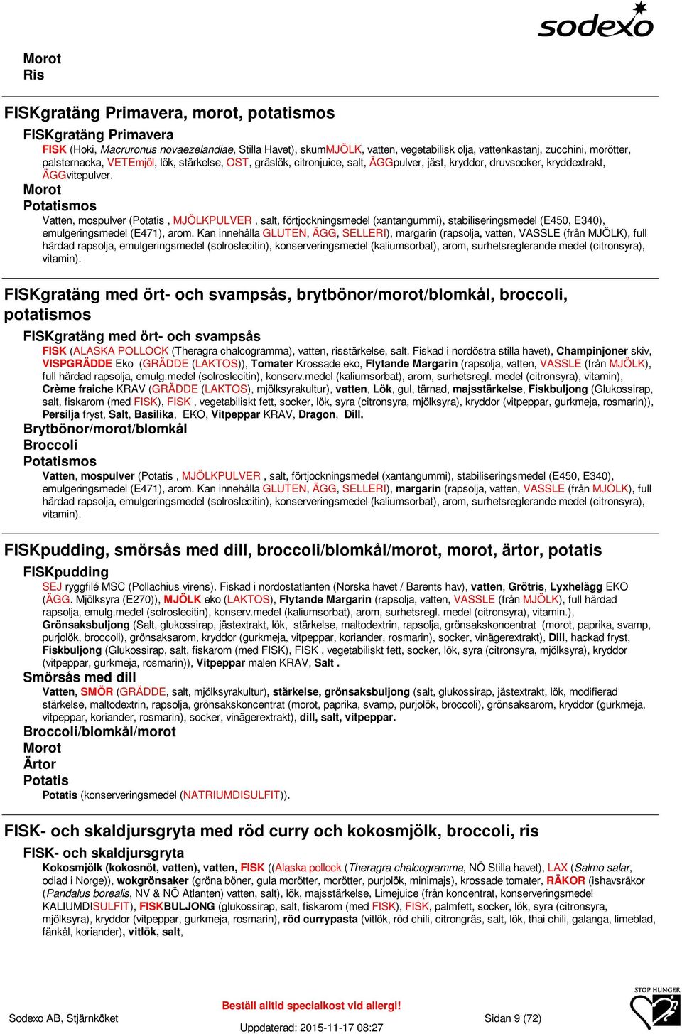 mos Vatten, mospulver (, MJÖLKPULVER, salt, förtjockningsmedel (xantangummi), stabiliseringsmedel (E450, E340), emulgeringsmedel (E471), arom.