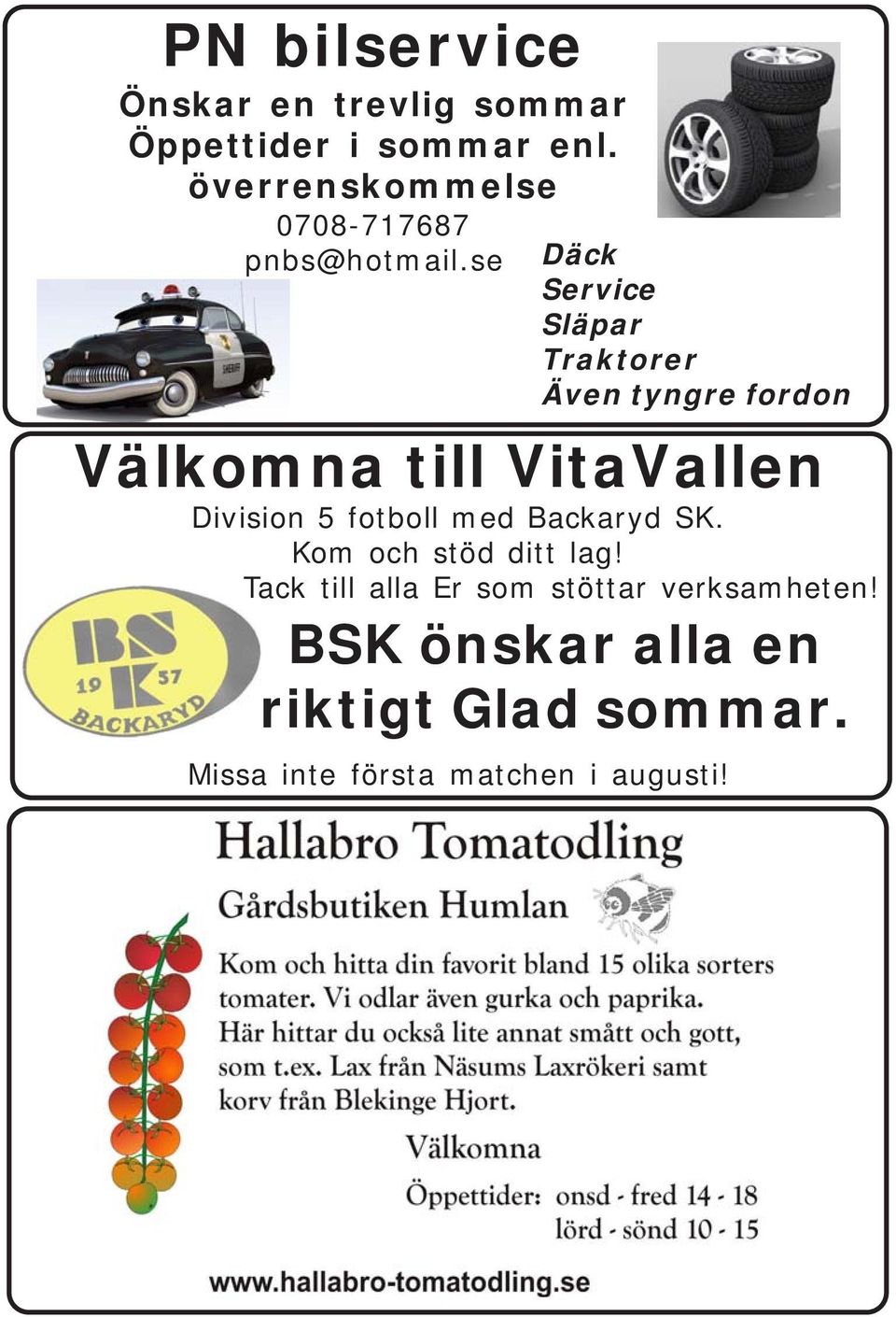 se Däck Service Släpar Traktorer Även tyngre fordon Välkomna till VitaVallen Division 5