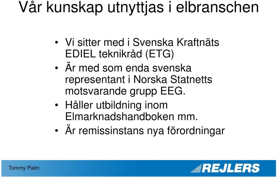 representant i Norska Statnetts motsvarande grupp EEG.