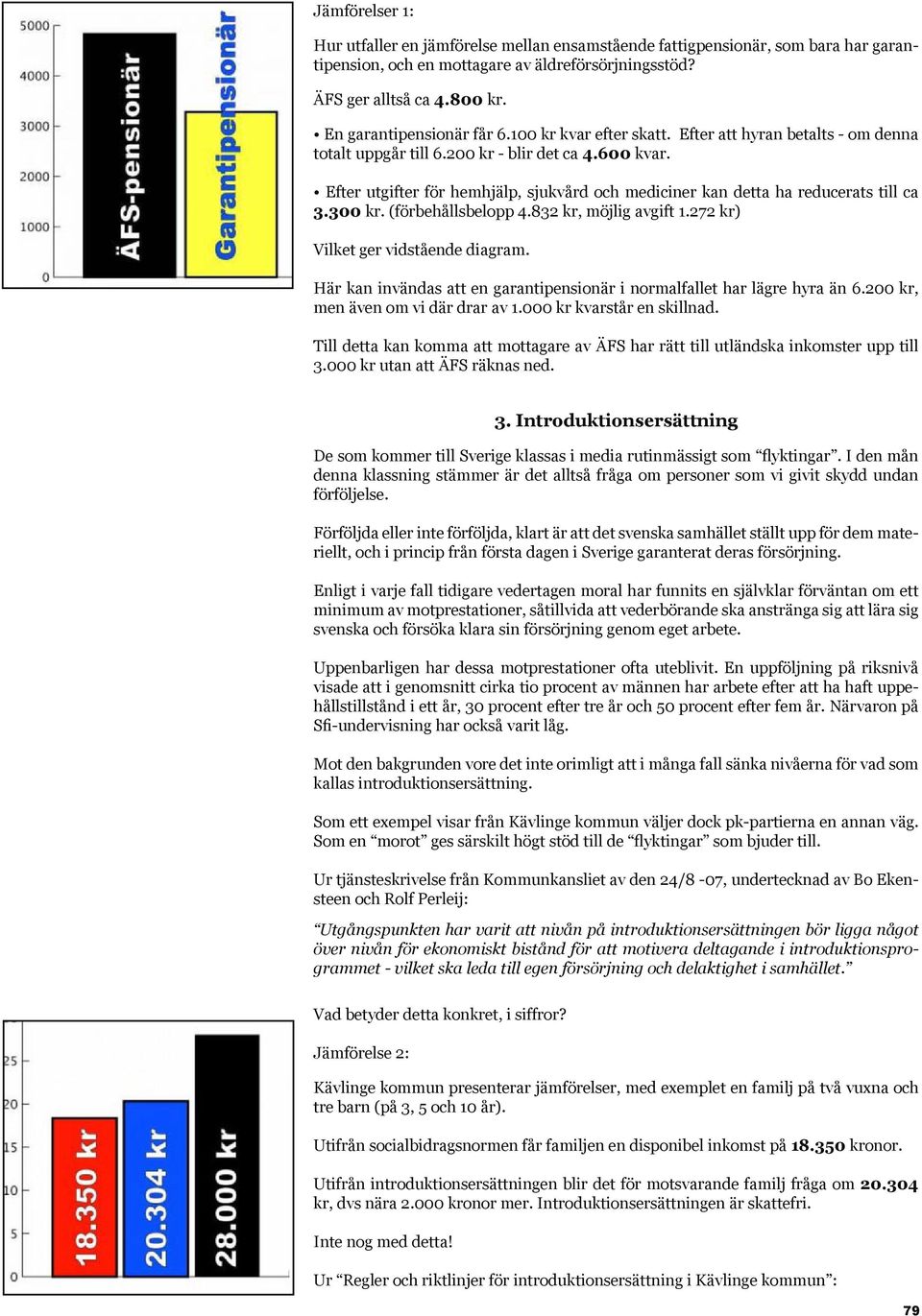 Efter utgifter för hemhjälp, sjukvård och mediciner kan detta ha reducerats till ca 3.300 kr. (förbehållsbelopp 4.832 kr, möjlig avgift 1.272 kr) Vilket ger vidstående diagram.