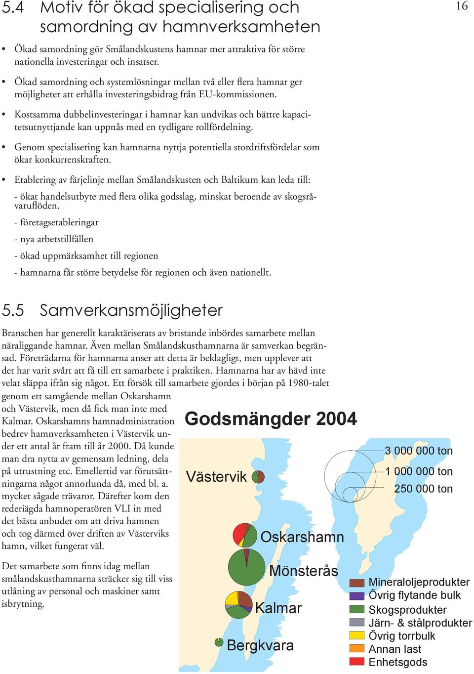 Kostsamma dubbelinvesteringar i hamnar kan undvikas och bättre kapacitetsutnyttjande kan uppnås med en tydligare rollfördelning.