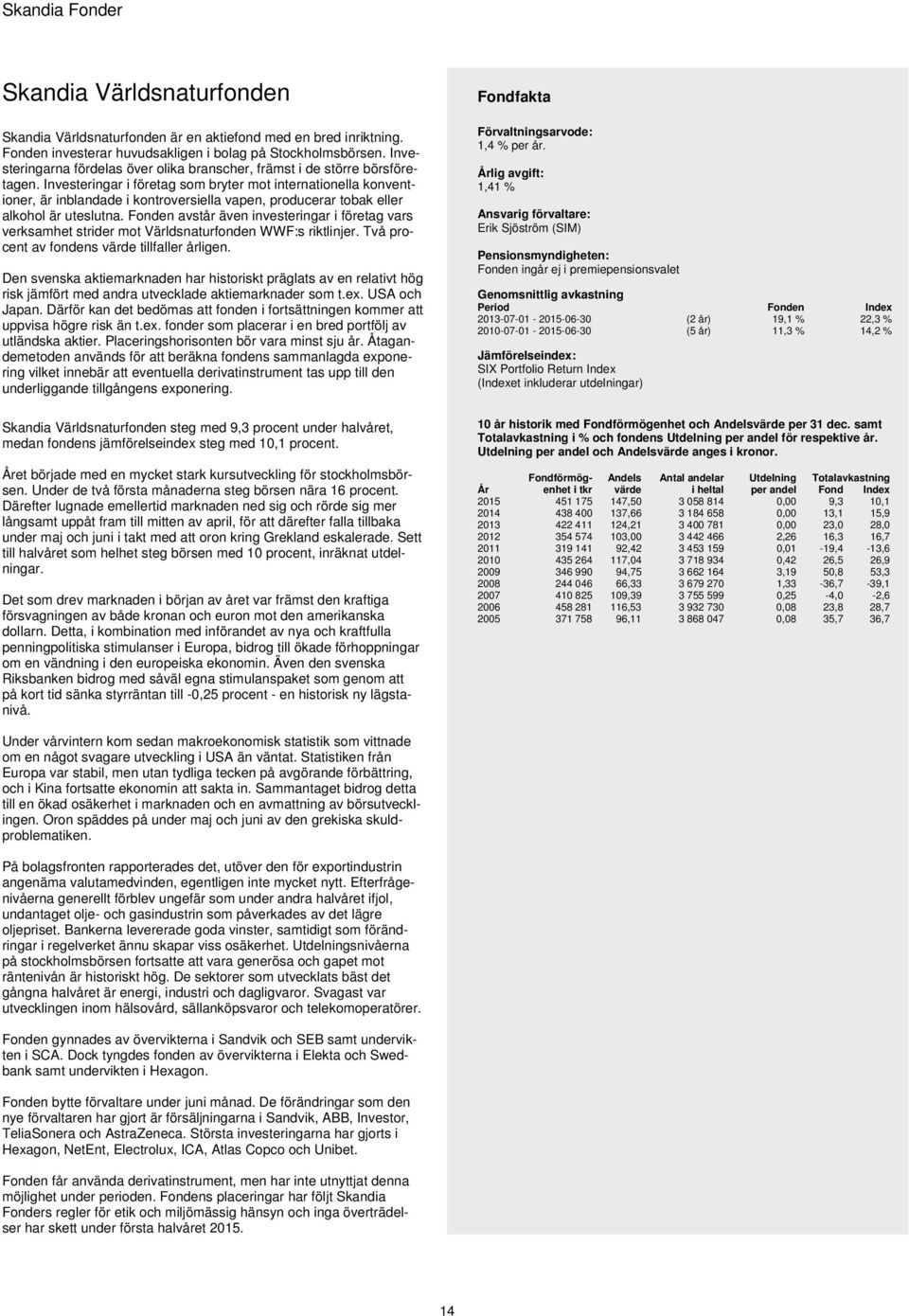 Investeringar i företag som bryter mot internationella konventioner, är inblandade i kontroversiella vapen, producerar tobak eller alkohol är uteslutna.