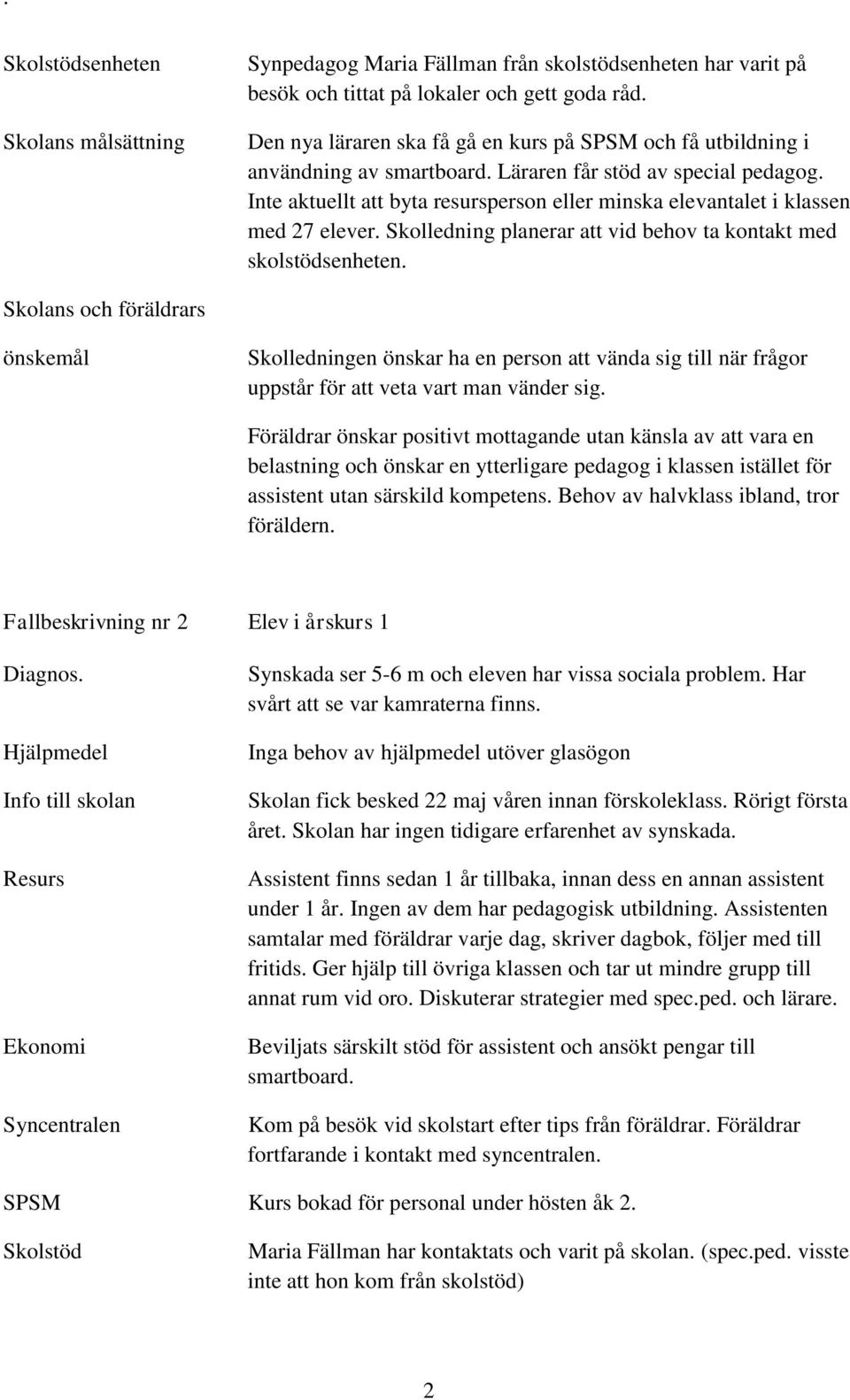 Inte aktuellt att byta resursperson eller minska elevantalet i klassen med 27 elever. Skolledning planerar att vid behov ta kontakt med skolstödsenheten.