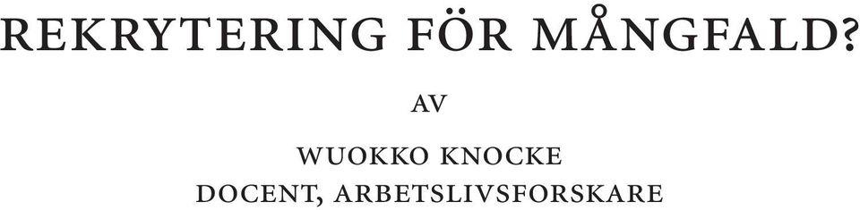 AV WUOKKO KNOCKE