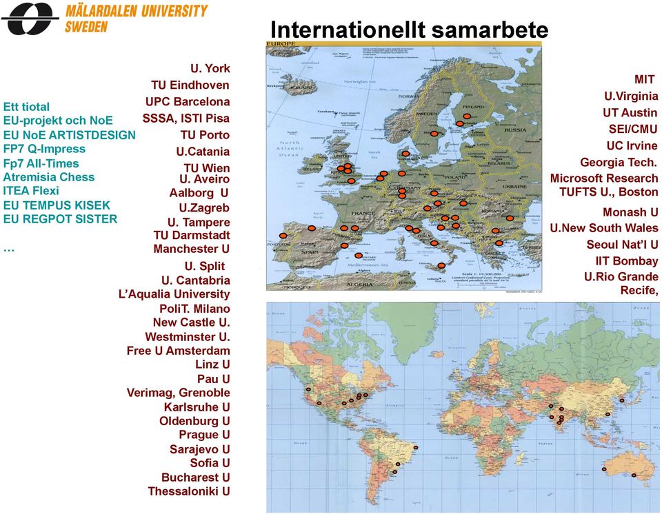 Cantabria L Aqualia University PoliT. Milano New Castle U. Westminster U.