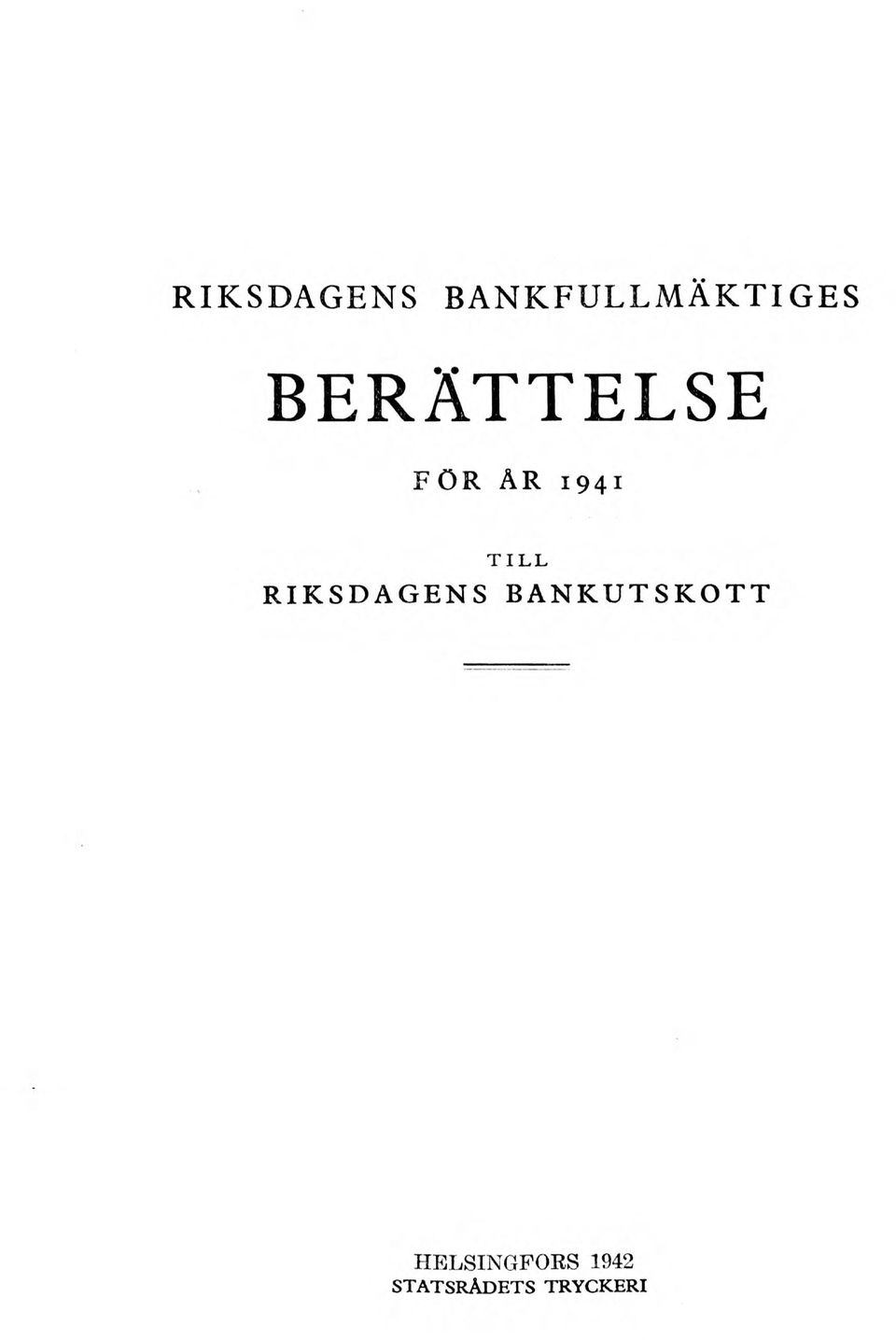 RIKSDAGENS BANKUTSKOTT