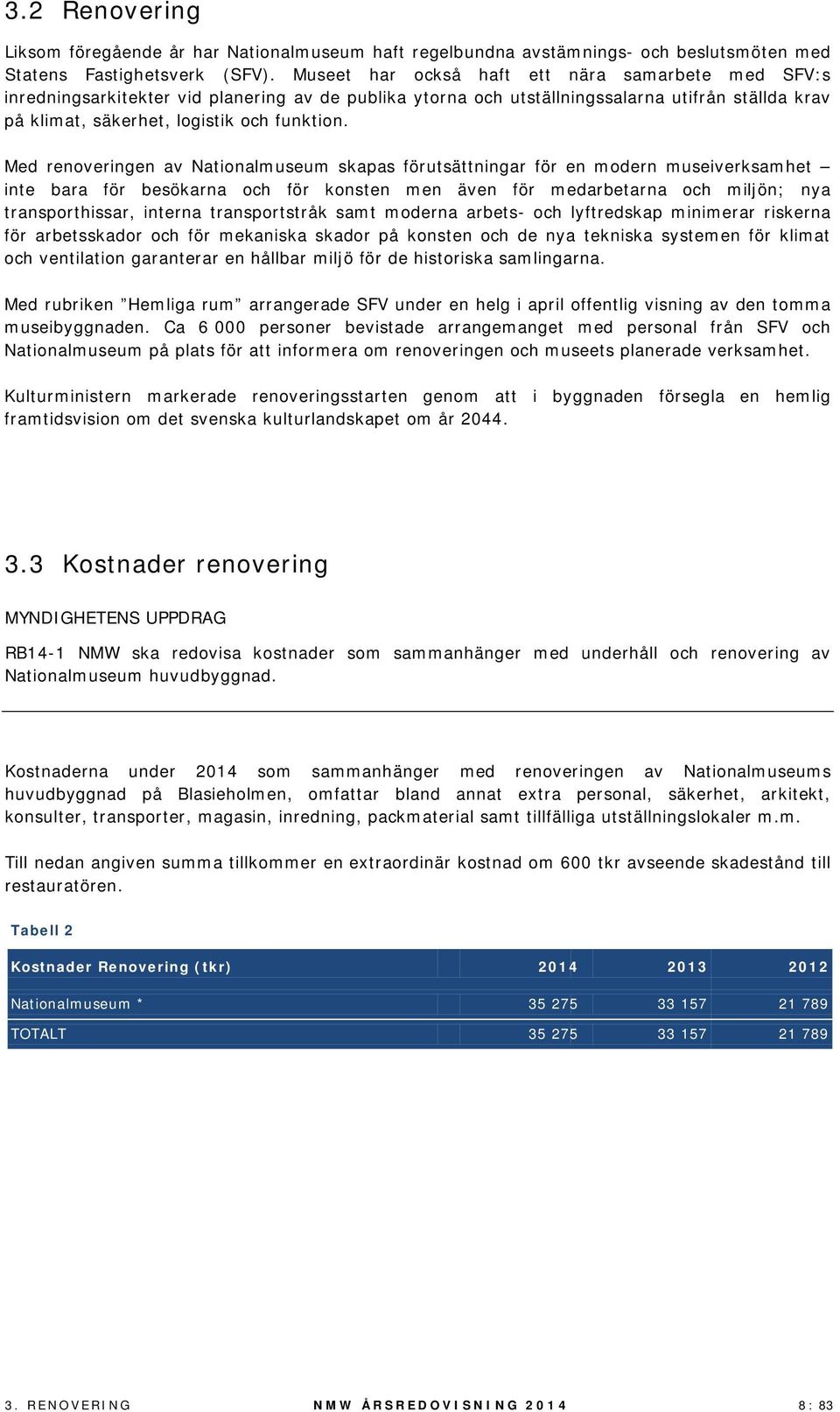 Med renoveringen av Nationalmuseum skapas förutsättningar för en modern museiverksamhet inte bara för besökarna och för konsten men även för medarbetarna och miljön; nya transporthissar, interna