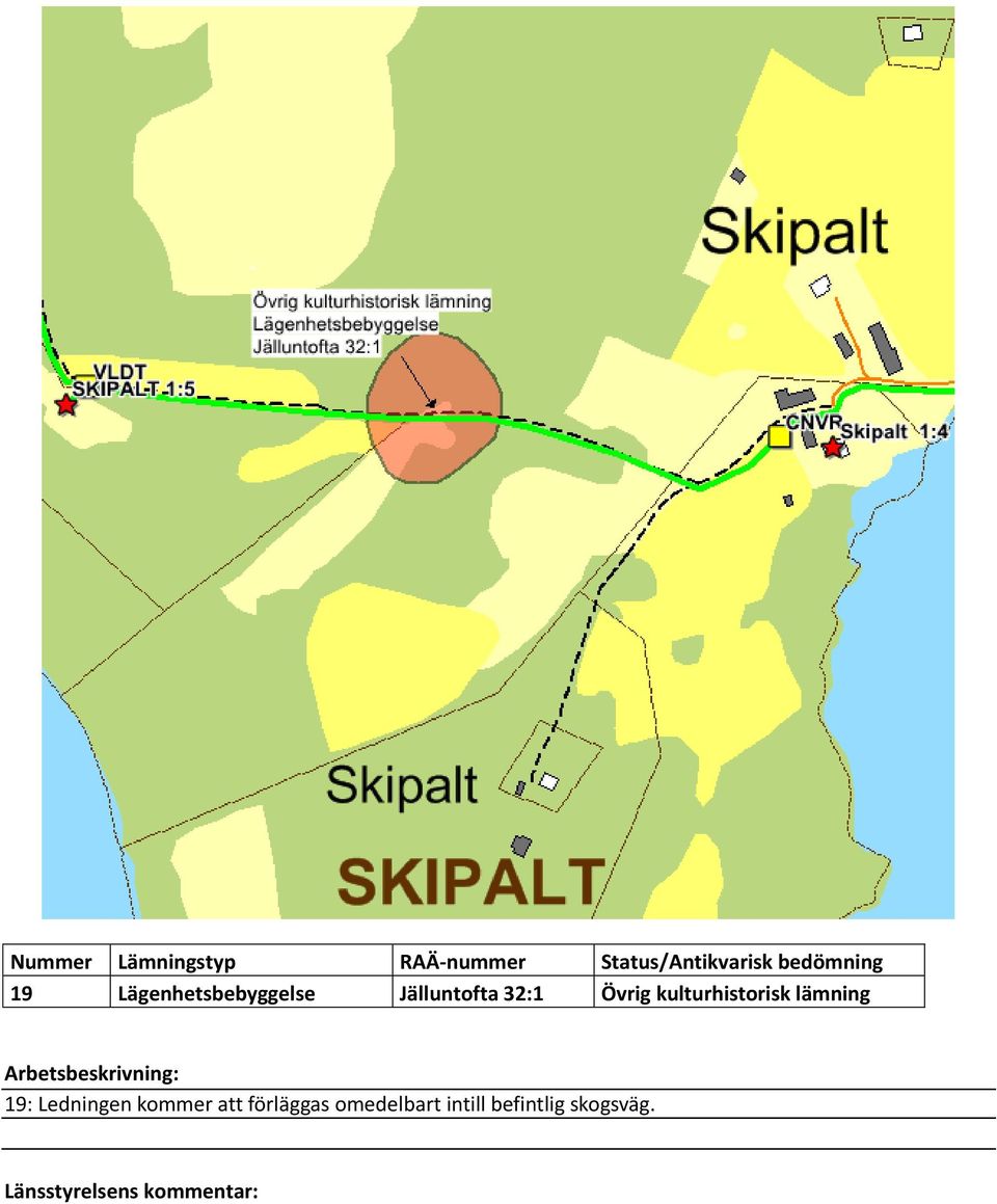 19: Ledningen kommer att förläggas